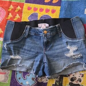 Isabel Maternity by Ingrid & Isabel Blue Denim Shorts